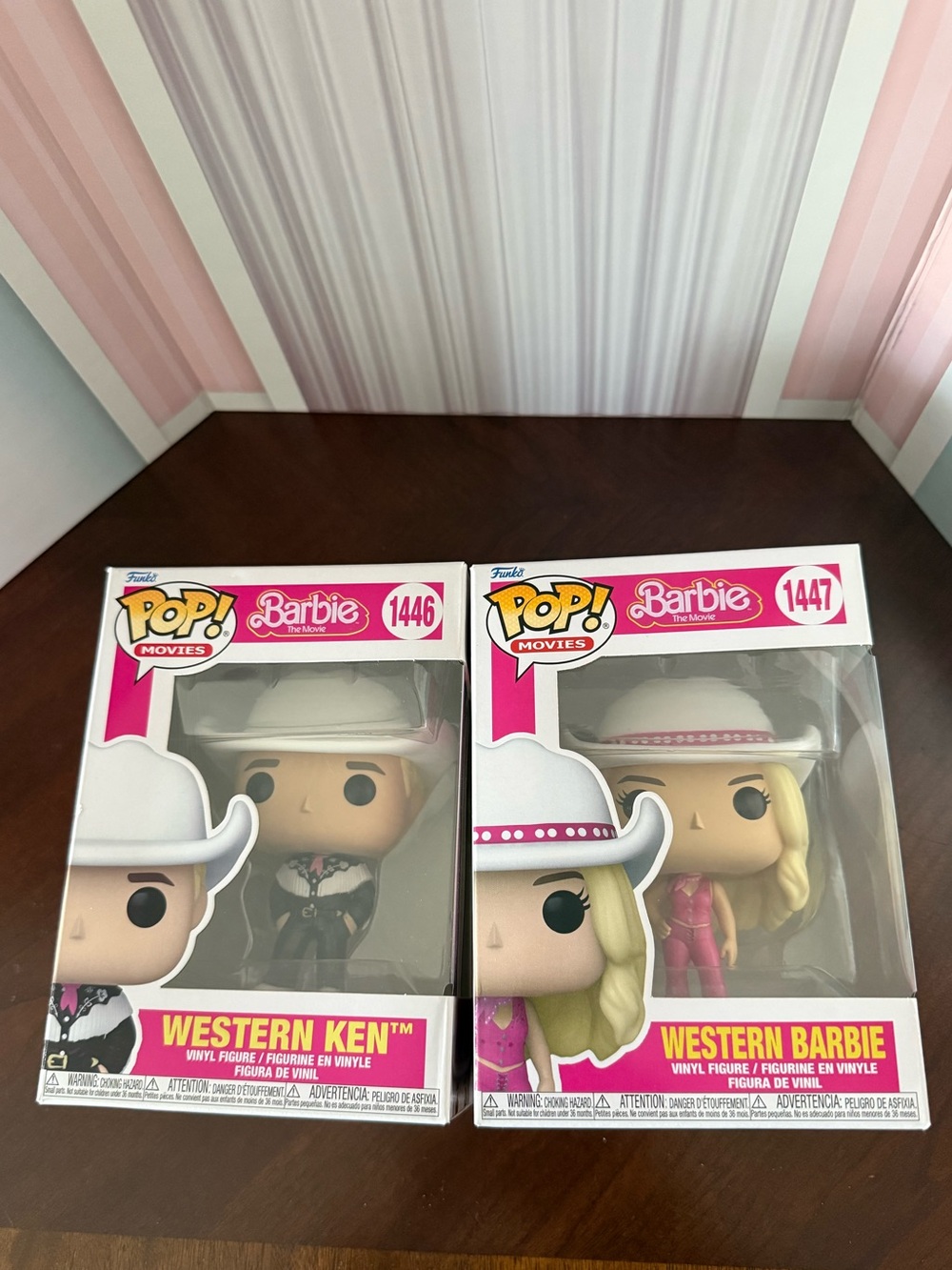 Funko pop movies Barbie the Movie Western Ken 1446 & Barbie 1447 Set NWT